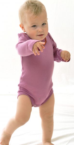Baby-Body langarm BioWolle/BioSeide
