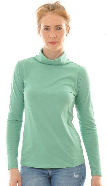 Rollkragenshirt aus Bio Baumwoll Jersey