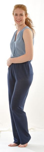 Hose aus Leinen - Seide